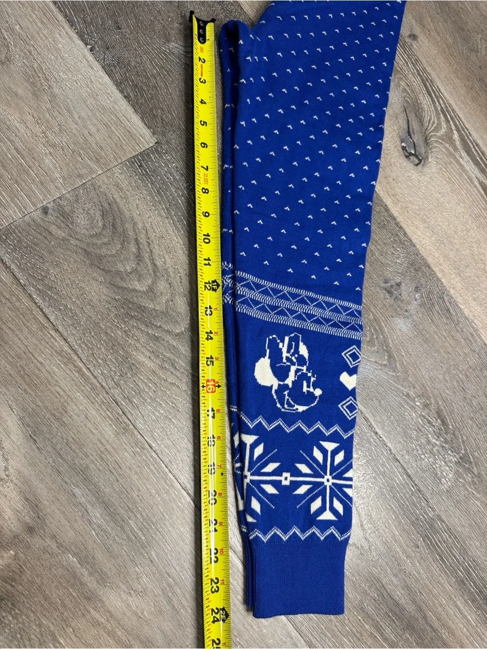 GAP Royal Blue Knit Leggings with White Holiday Motif 1275